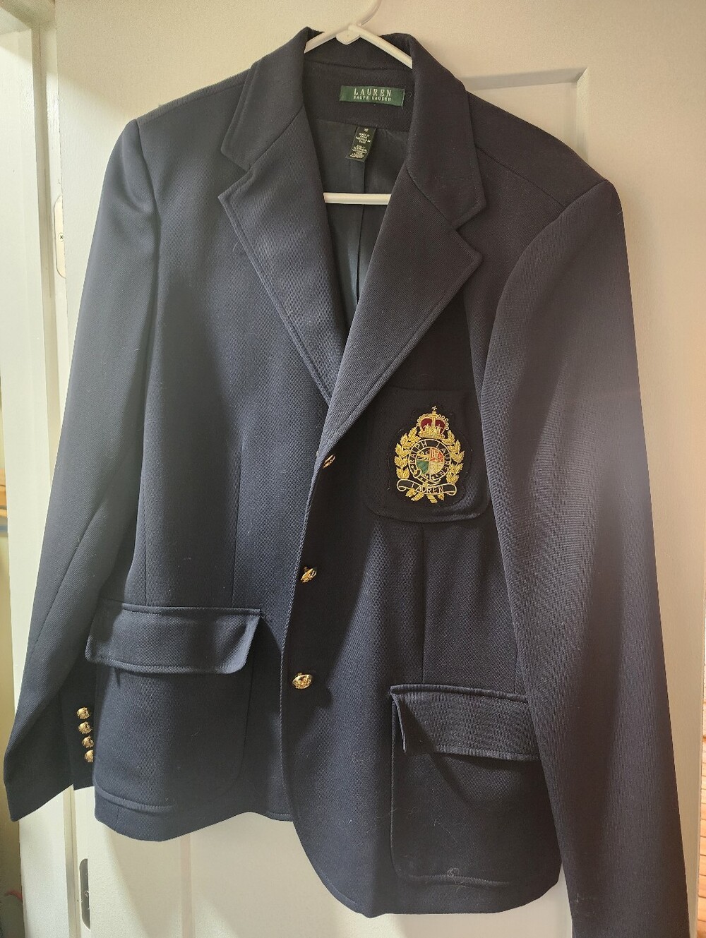 Lauren Ralph Lauren Women’s Navy Crest Blazer